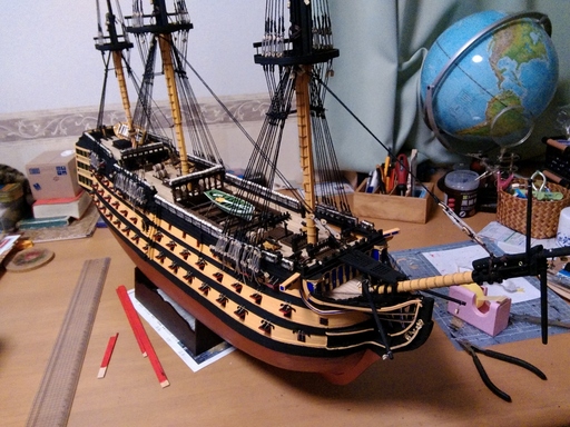 帆船模型ビクトリー号　99号分まで完了.jpg