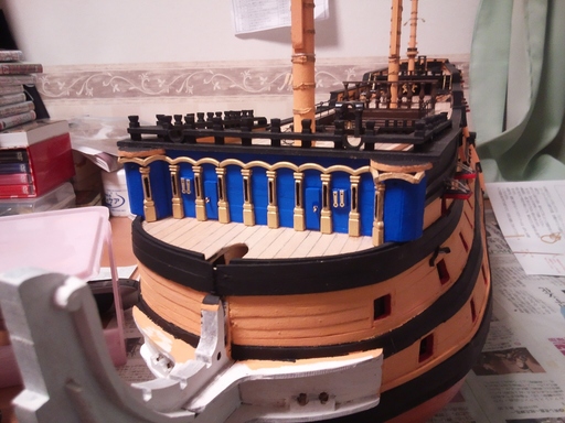 帆船模型ビクトリー号　ラウンドハウス完成　84号.jpg