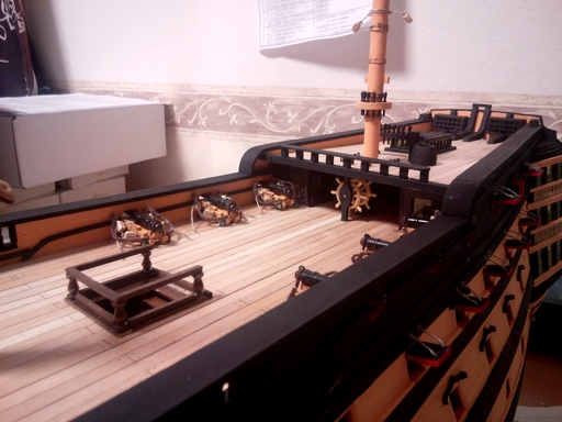 帆船模型ビクトリー号　大砲の設置完了_84号.jpg
