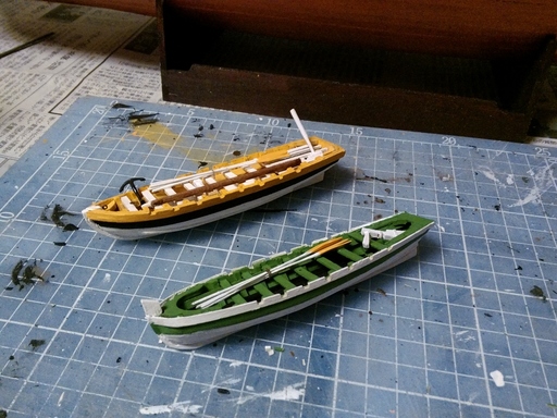 帆船模型ビクトリー号　搭載艦の完成　90号.jpg